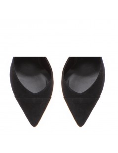 Pantofi stiletto piele naturala Negru V - The5thelement.ro