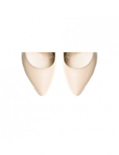 Pantofi cu toc gros piele Nude Block - The5thelement.ro