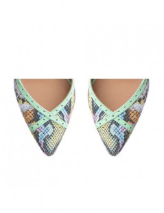 Pantofi cu toc gros piele Model sarpe Block Rihanna - The5thelement.ro