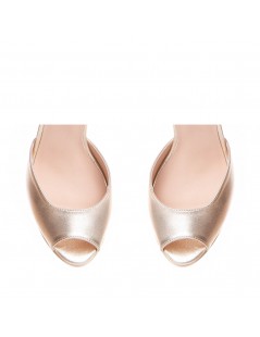 Sandale mireasa piele naturala Lady Like Auriu - The5thelement.ro