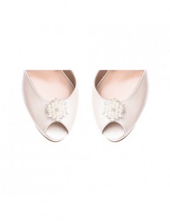Sandale mireasa piele naturala The 70's Ivoire Pearls - The5thelement.ro