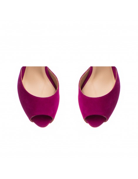 Sandale dama piele naturala Magenta Barbie - The5thelement.ro