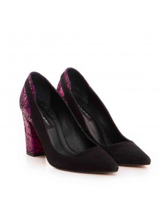 Pantofi stiletto piele naturala Negru Sasha - The5thelement.ro