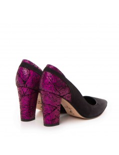 Pantofi stiletto piele naturala Negru Sasha - The5thelement.ro