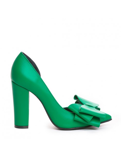 Pantofi cu toc gros piele...