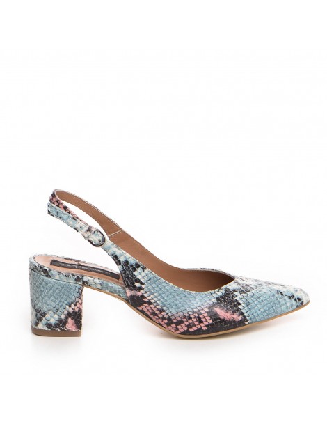 Pantofi cu toc gros piele...