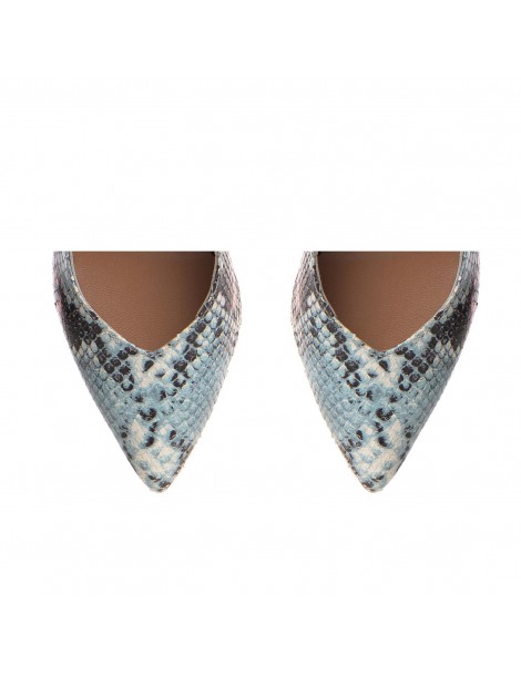 Pantofi cu toc gros piele Bleu Kate - The5thelement.ro