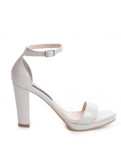 Sandale mireasa piele naturala Ivoire Simple - The5thelement.ro