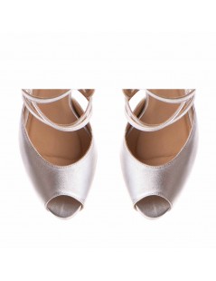 copy of Sandale mireasa piele naturala Argintiu Giselle - The5thelement.ro