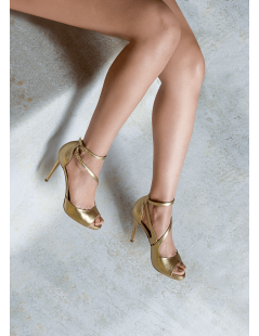 Sandale cu platforma piele naturala Bronz Isra - The5thelement.ro