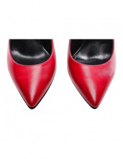 Pantofi stiletto piele naturala Rosu Boudoir - The5thelement.ro