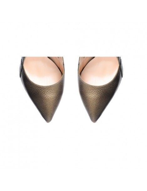 Pantofi stiletto piele naturala Maro Transparent - The5thelement.ro