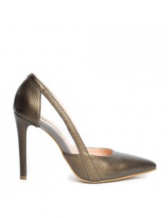 Pantofi stiletto piele naturala Maro Transparent - The5thelement.ro