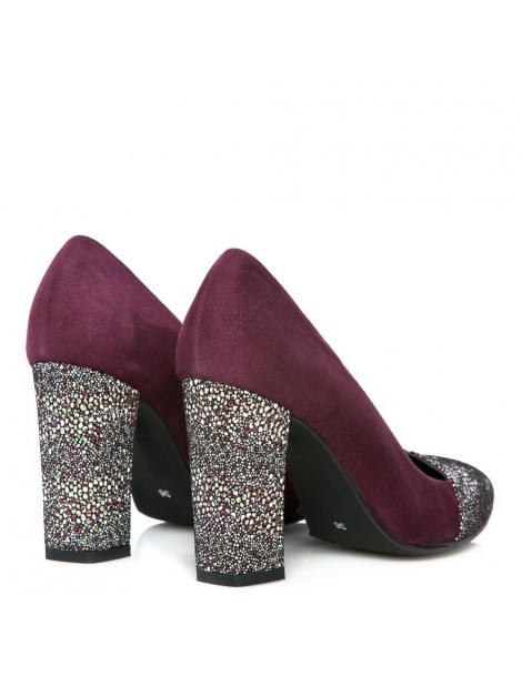 Pantofi dama Colour Marsala Piele Naturala - The5thelement.ro