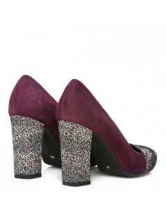 Pantofi dama Colour Marsala Piele Naturala - The5thelement.ro
