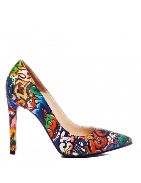 Pantofi Stiletto Piele...
