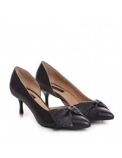 copy of Pantofi Stiletto Piele Naturala Negru Bow Cut - The5thelement.ro