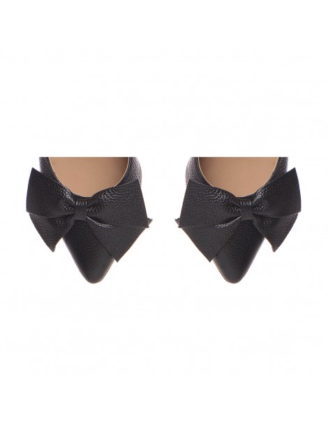 copy of Pantofi Stiletto Piele Naturala Negru Bow Cut - The5thelement.ro