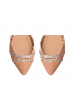 Balerini dama Piele Naturala Bej Adele - The5thelement.ro