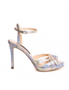 Sandale mireasa piele naturala Bleu Amber - The5thelement.ro