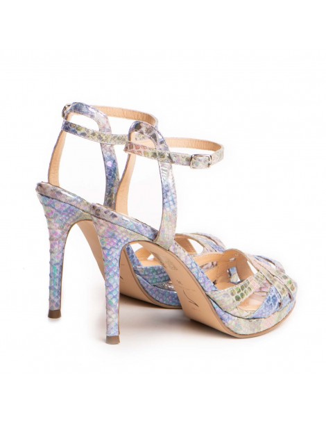 Sandale mireasa piele naturala Bleu Amber - The5thelement.ro