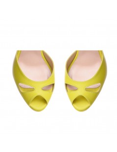 Sandale cu platforma piele naturala Lime The 70's Sandals - The5thelement.ro