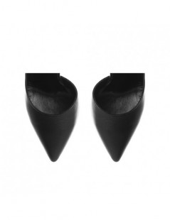 Pantofi stiletto piele naturala Negru Cut Black - The5thelement.ro