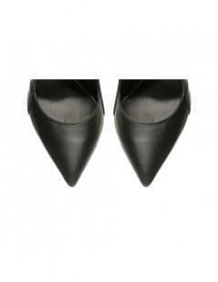 Pantofi stiletto piele naturala Negru Transparent - The5thelement.ro