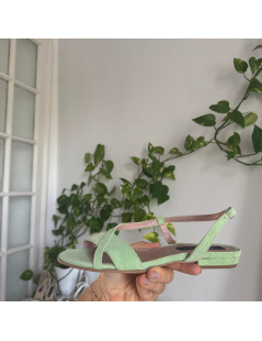 Sandale dama piele fara toc Menta Carolina - The5thelement.ro
