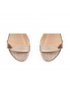 Sandale dama piele fara toc Auriu Tulip - The5thelement.ro