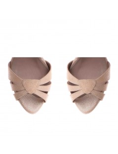 Sandale cu platforma piele naturala sidefat Iris - The5thelement.ro