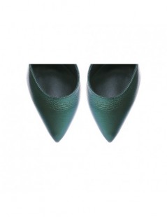 Pantofi stiletto piele naturala Verde - The5thelement.ro