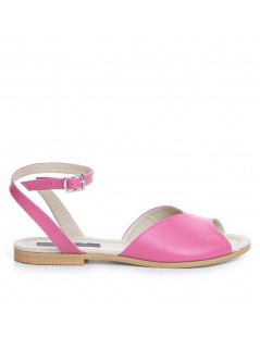 Sandale dama piele fara toc Fucsia Nomad - The5thelement.ro