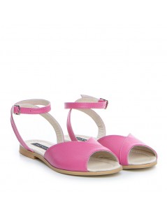 Sandale dama piele fara toc Fucsia Nomad - The5thelement.ro