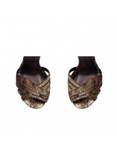 Sandale dama piele naturala Negru Bronz Aisha - The5thelement.ro