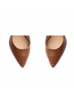 Pantofi stiletto piele naturala Camel Ivy - The5thelement.ro