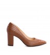 Pantofi stiletto piele naturala Camel Ivy