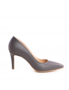 Pantofi stiletto piele naturala Gri Ivy - The5thelement.ro