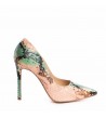 Pantofi stiletto piele naturala Verde Luxury