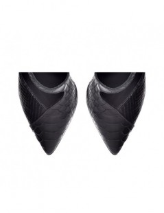 Pantofi Dama Piele Naturala Negru  Muse Snake - The5thelement.ro