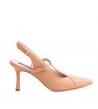 Pantofi stiletto piele naturala Nude Donna