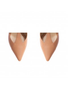 Pantofi stiletto piele naturala Nude Donna - The5thelement.ro