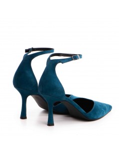 Pantofi stiletto piele naturala Turcoaz Classy - The5thelement.ro