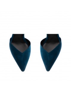 Pantofi stiletto piele naturala Turcoaz Classy - The5thelement.ro