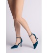 Pantofi stiletto piele naturala Turcoaz Classy