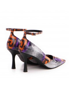 Pantofi stiletto piele naturala Multicolor Yasmina - The5thelement.ro