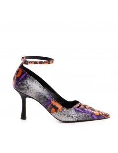 Pantofi stiletto piele naturala Multicolor Yasmina - The5thelement.ro