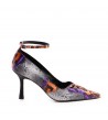 Pantofi stiletto piele naturala Multicolor Yasmina