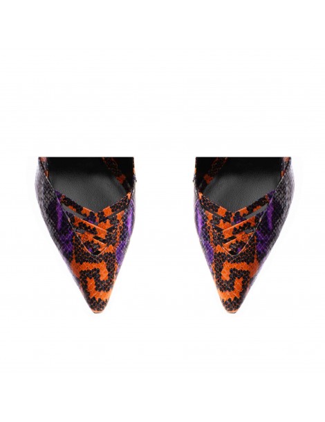Pantofi stiletto piele naturala Multicolor Yasmina - The5thelement.ro