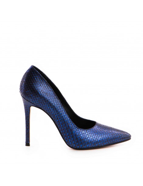 Pantofi stiletto piele naturala Albastru Luxury - The5thelement.ro